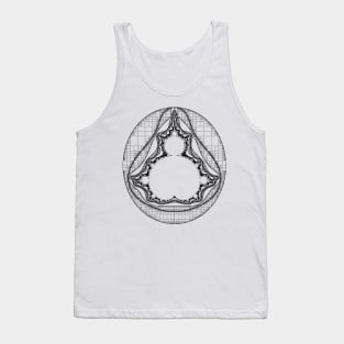 Black - Linear Mandelbrot Tank Top